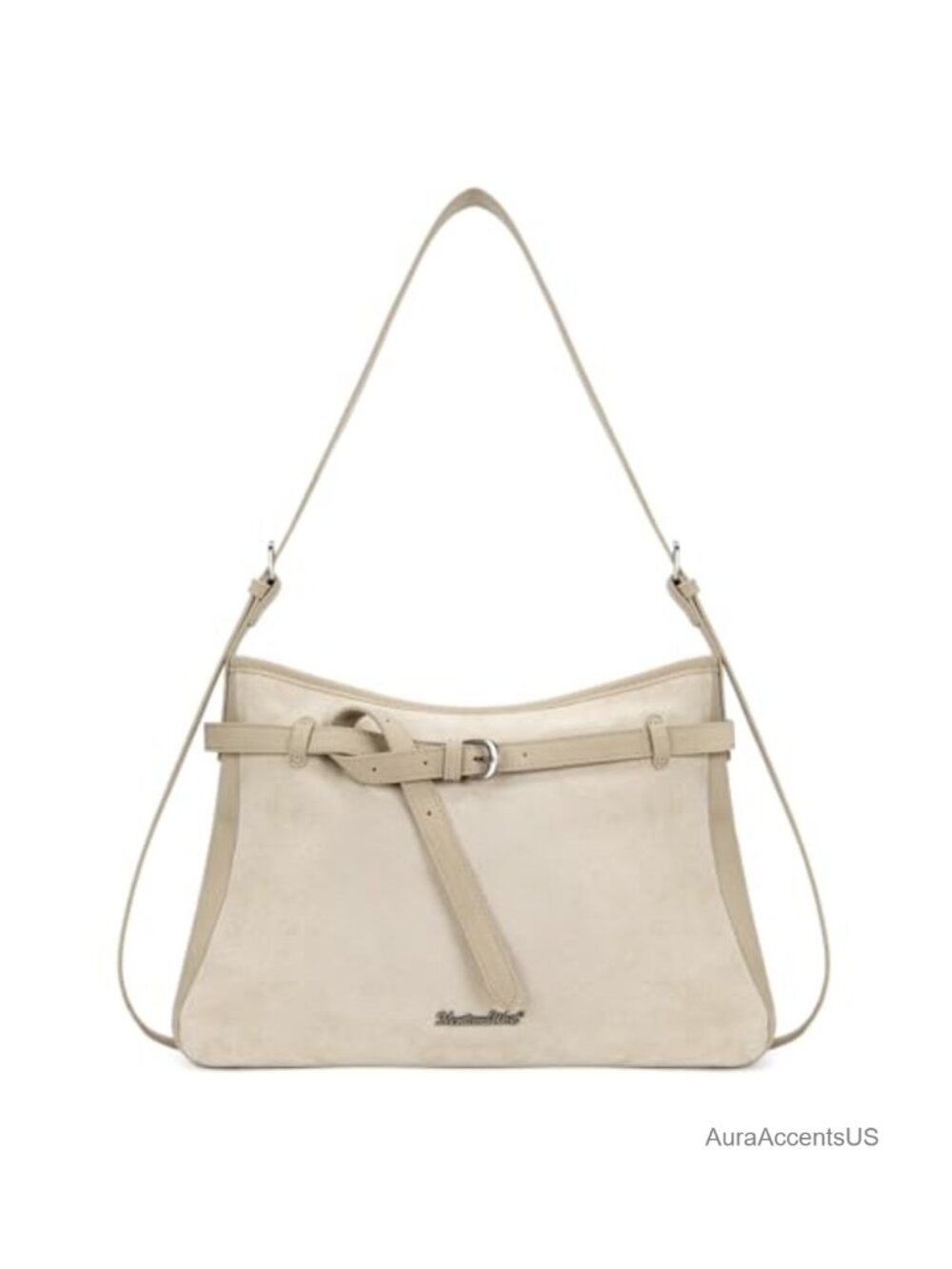 Soft Faux Suede Slouchy Hobo Shoulder Bag Adjustable Strap Crossbody